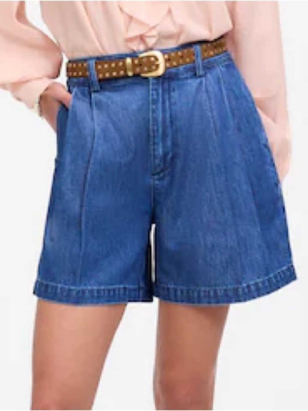 Madewell New women’s 25 The Harlow Superwide Jean Short: Airy Denim Edition blue